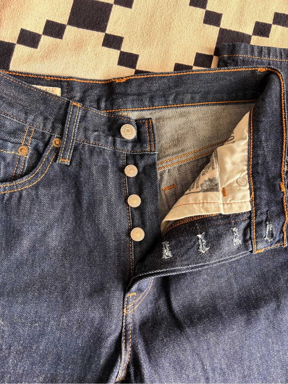 Rigid Levi’s 501s, Super Dark Wash, 26 - Picture 7 of 11